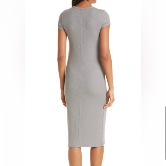 ATM Anthony Thomas Melillo Grey V-Neck Midi length dress//Small - Picture 4 of 11